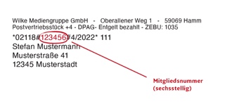 Login Mitgliedsnummer